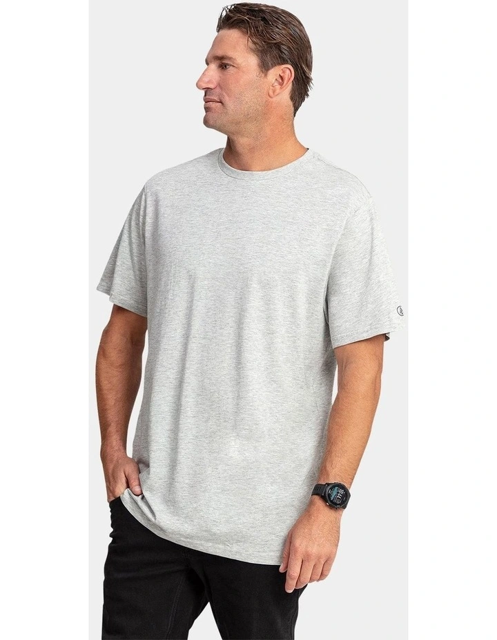 Aus Solid Short Sleeve T-Shirt in Grey image 1