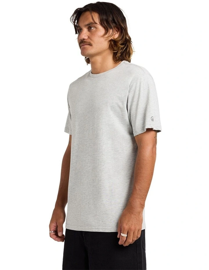 Aus Solid Short Sleeve T-Shirt in Grey image 3