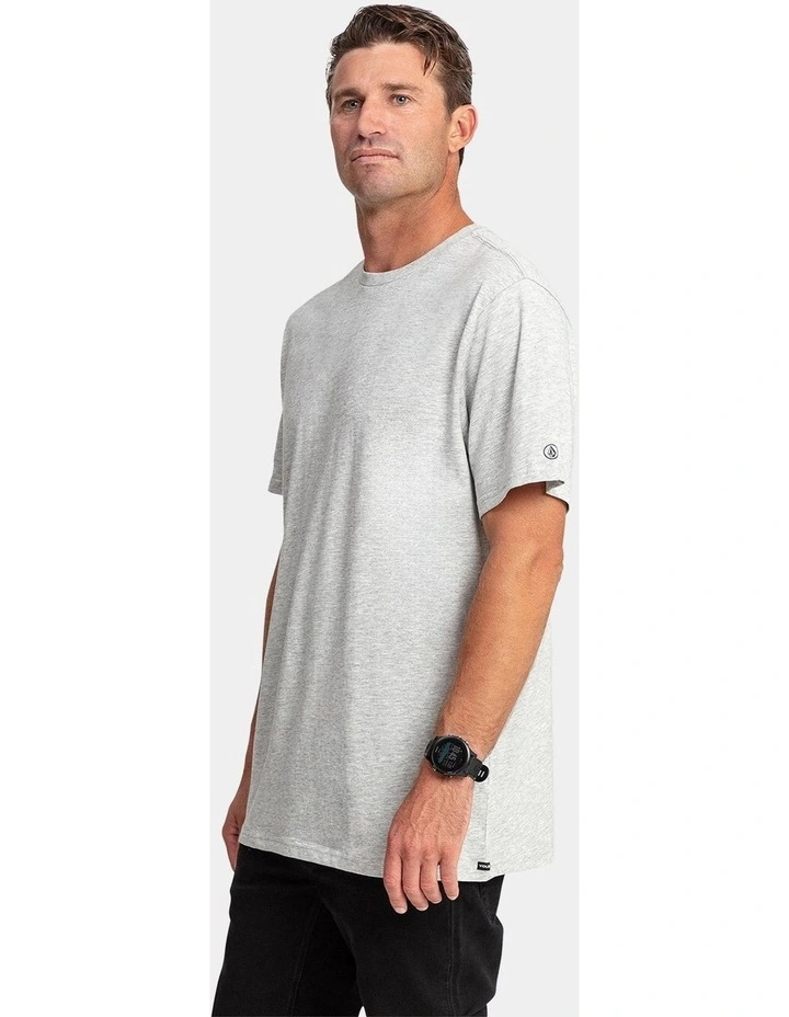 Aus Solid Short Sleeve T-Shirt in Grey image 3