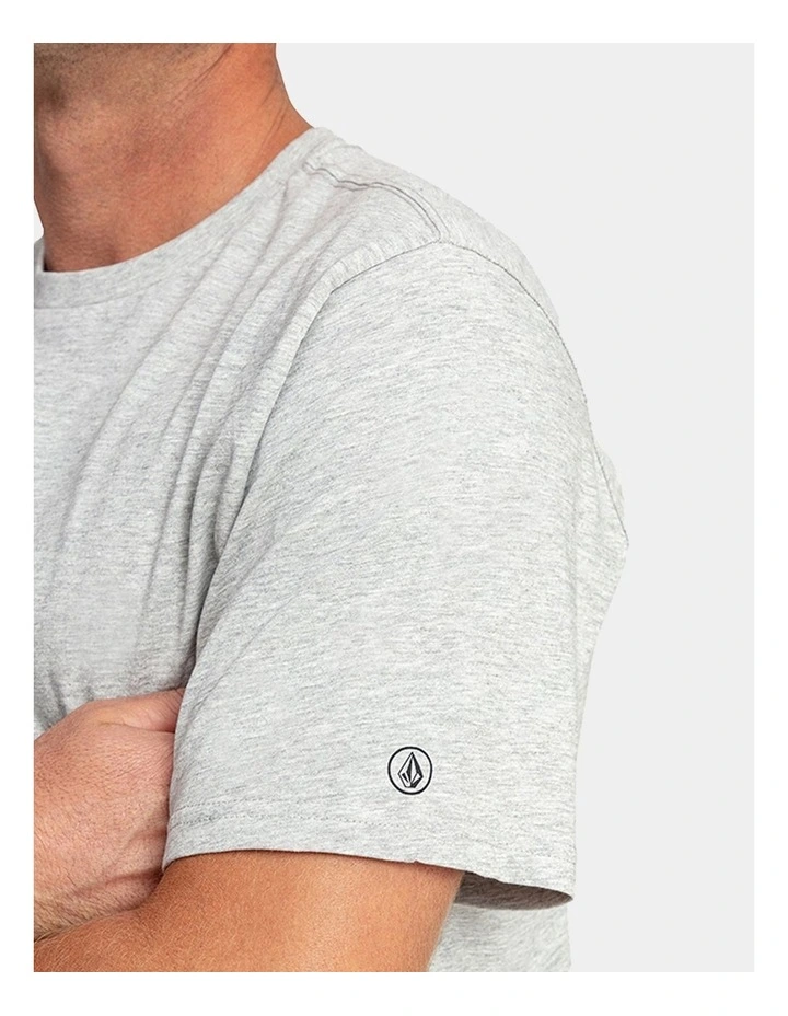 Aus Solid Short Sleeve T-Shirt in Grey image 4