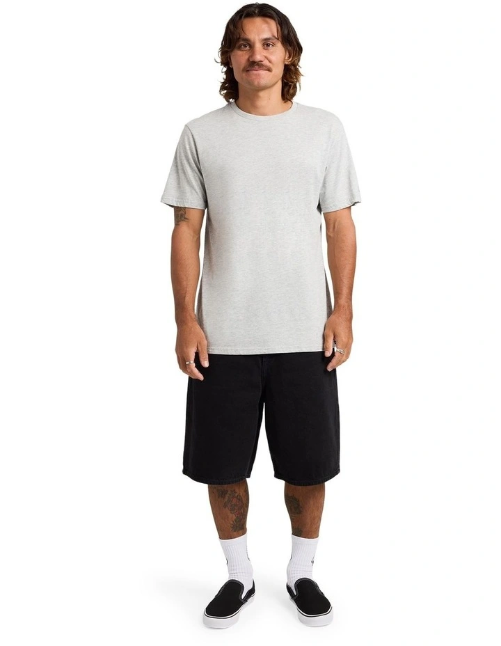 Aus Solid Short Sleeve T-Shirt in Grey image 5