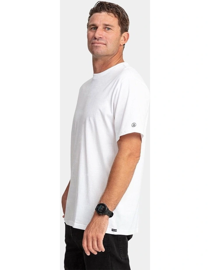 Aus Solid Short Sleeve T-Shirt in White image 1
