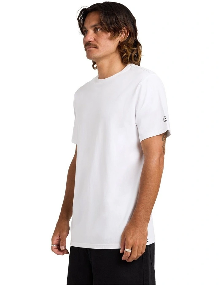 Aus Solid Short Sleeve T-Shirt in White image 3