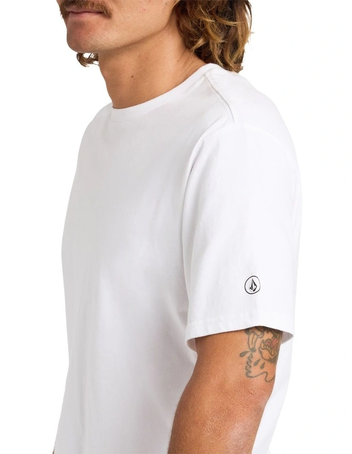 Aus Solid Short Sleeve T-Shirt in White image 4