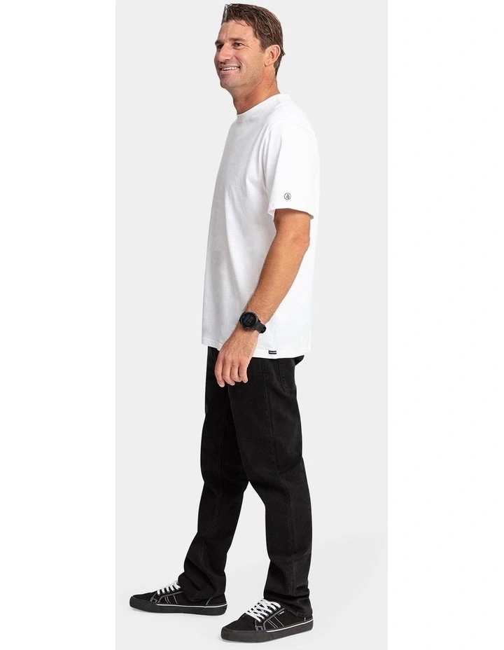 Aus Solid Short Sleeve T-Shirt in White image 4