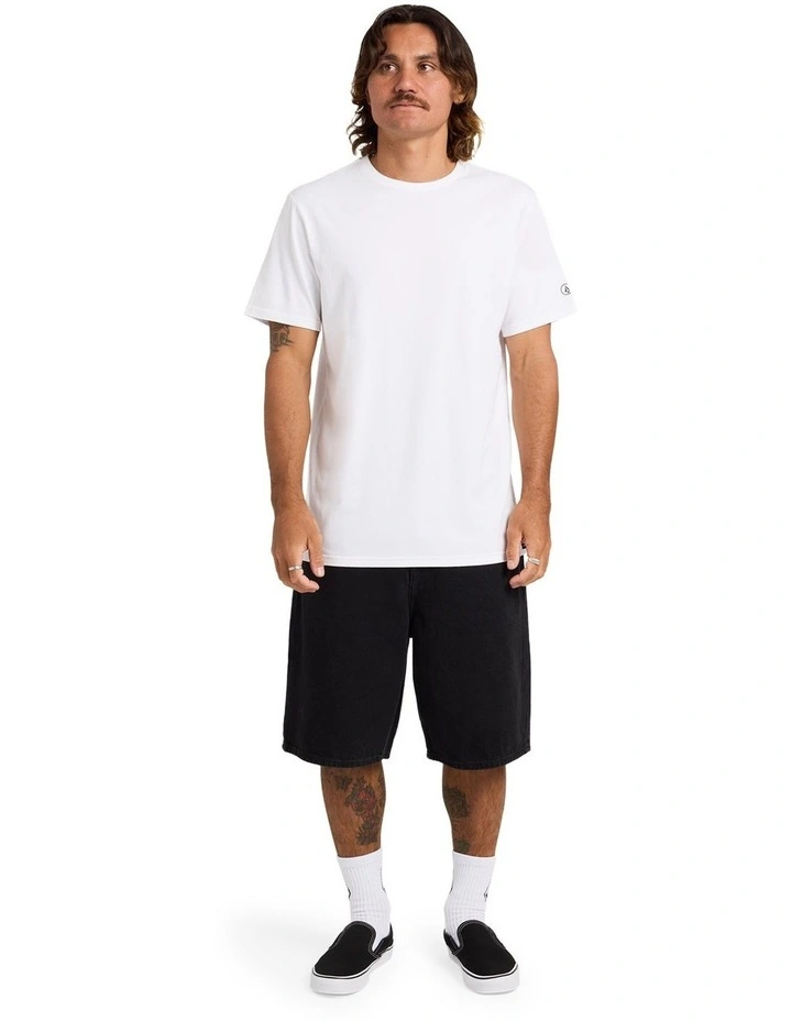 Aus Solid Short Sleeve T-Shirt in White image 5