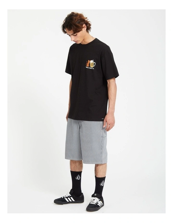 Curious Cat Short Sleeve T-shirt in Black image 4