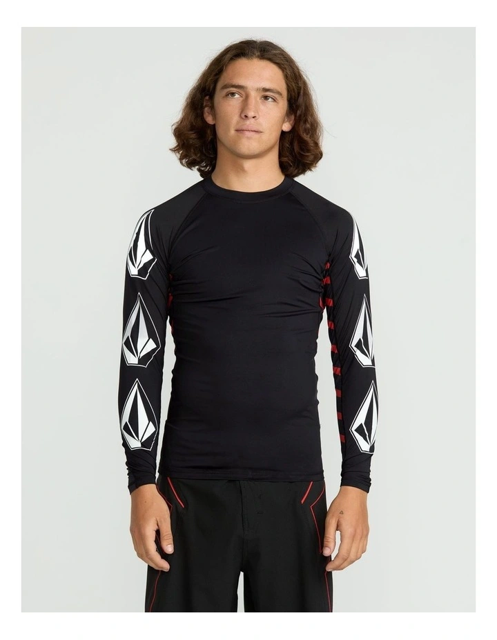 Surf Vitals Jack Robinson Long Sleeve Rashguard in Black image 1