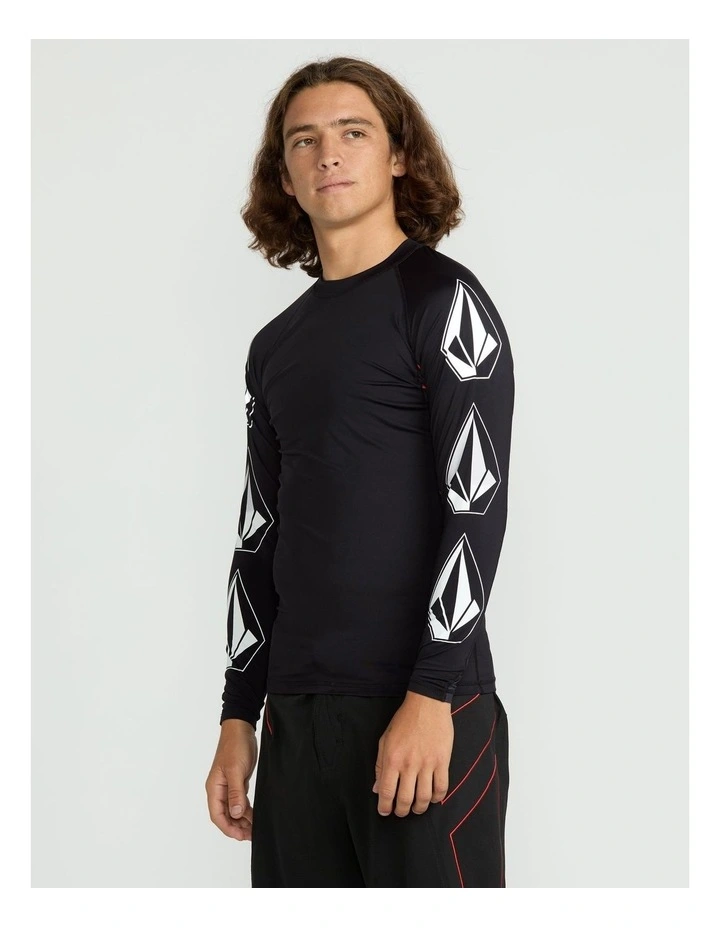 Surf Vitals Jack Robinson Long Sleeve Rashguard in Black image 3