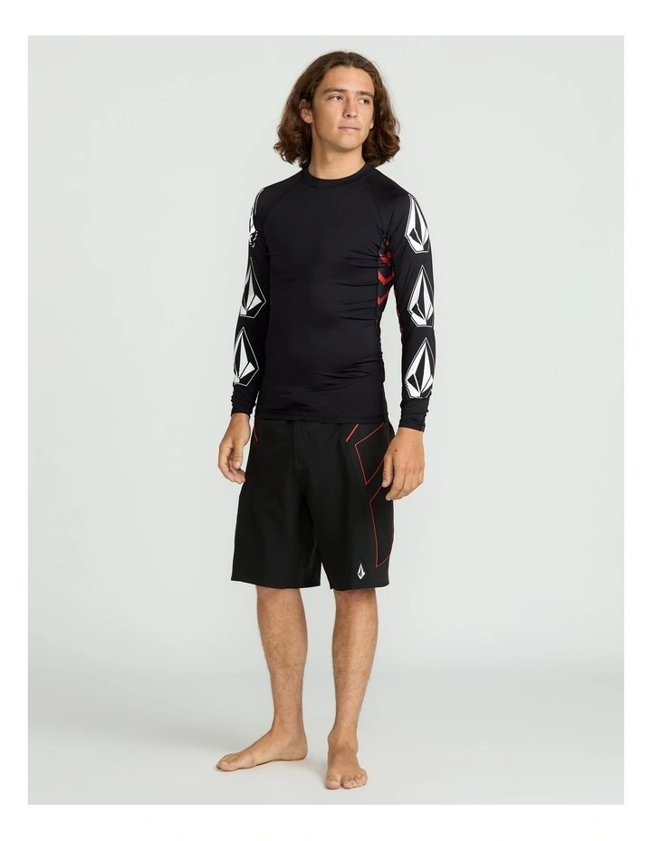 Surf Vitals Jack Robinson Long Sleeve Rashguard in Black image 4