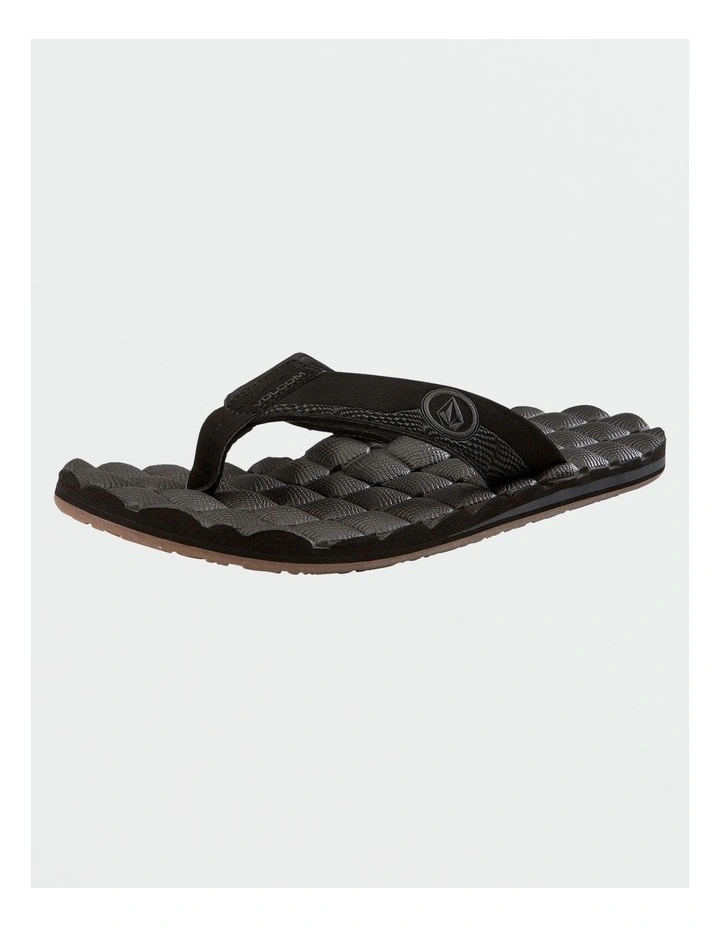 Recliner Sandal in Black image 2