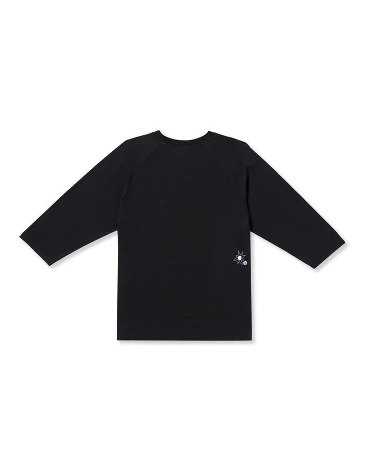 Tokyo True Sense Knit Long Sleeve T-shirt in Black image 2