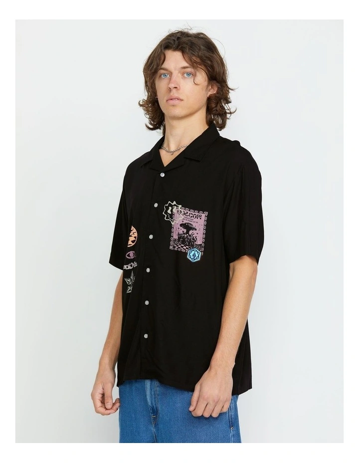 Flip Rygalski Woven Short Sleeve Shirt Black image 3
