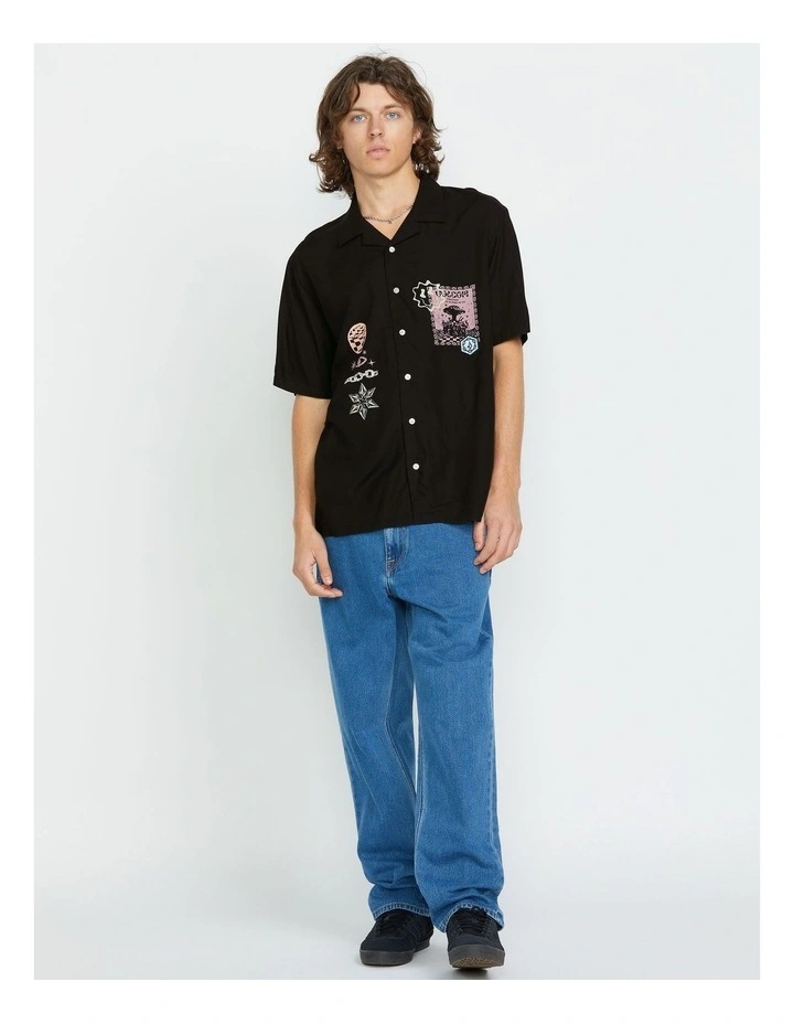 Flip Rygalski Woven Short Sleeve Shirt Black image 5