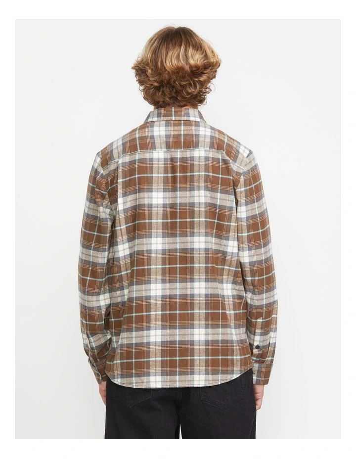 Caden Plaid Long Sleeve Shirt Brown image 2