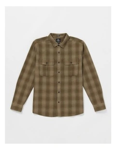 Shadowstone Flannel Long Sleeve Shirt Brown