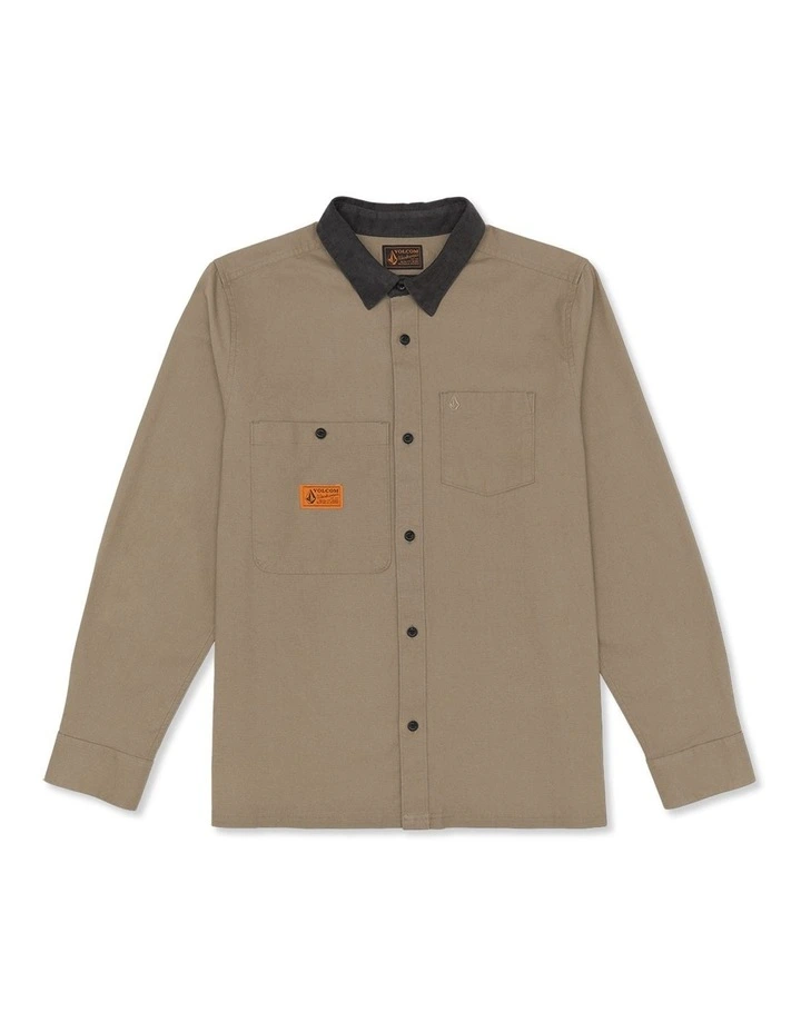 Debasser Long Sleeve Shirt in Brown image 1