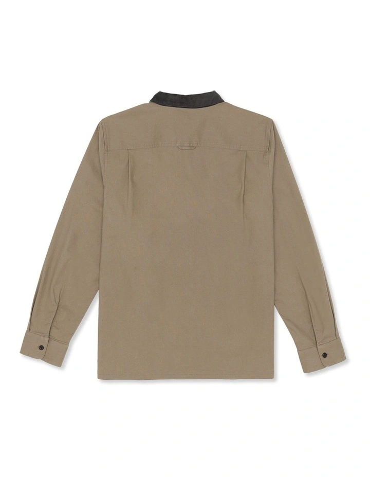 Debasser Long Sleeve Shirt in Brown image 2