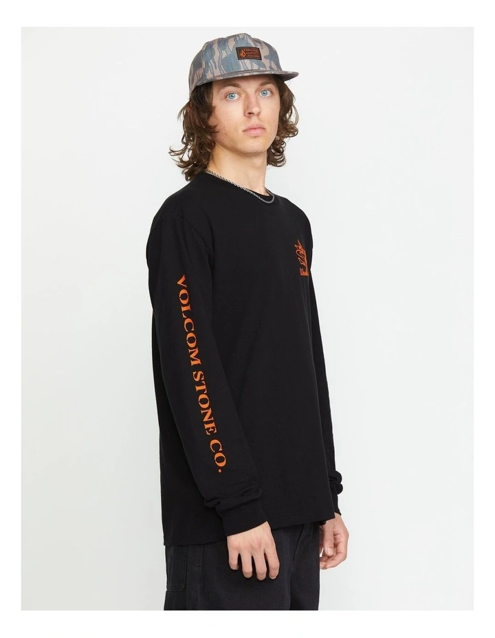 Excavator Long Sleeve T-Shirt Black image 3