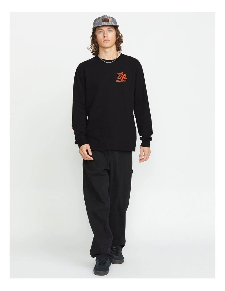 Excavator Long Sleeve T-Shirt Black image 5