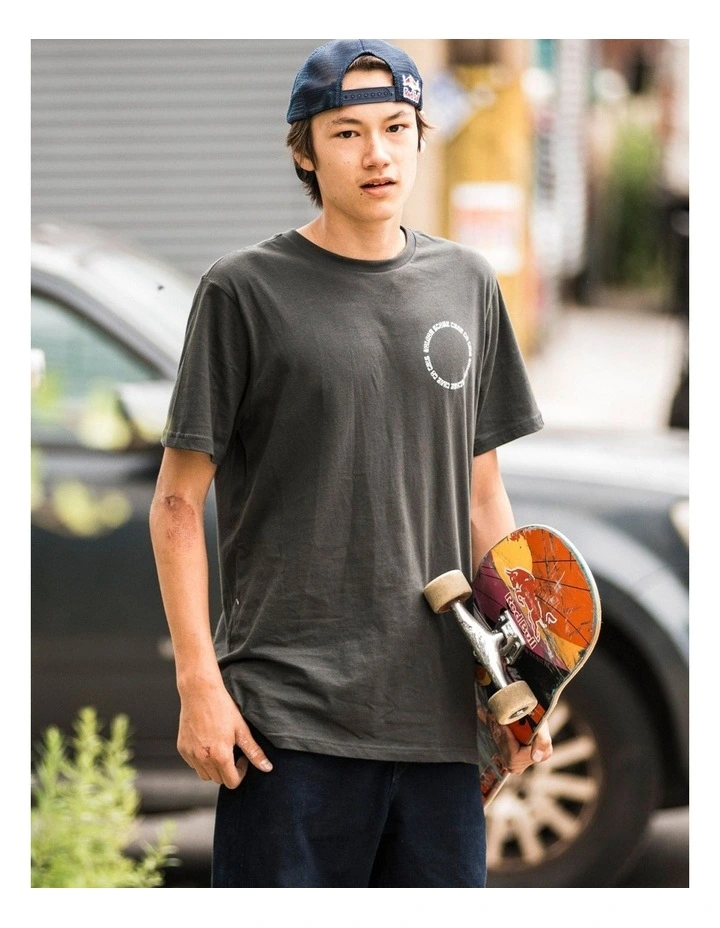Cylinderz Short Sleeve T-Shirt in Black image 3