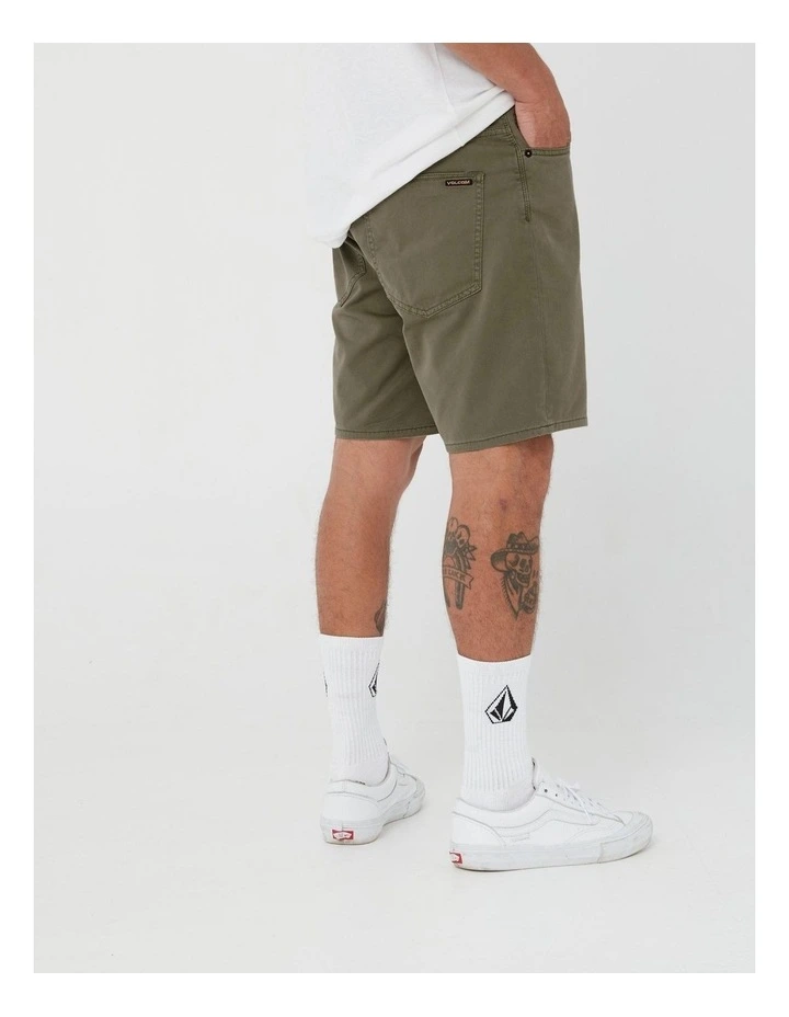 V Kinkade Light Weight Shorts in Green image 3