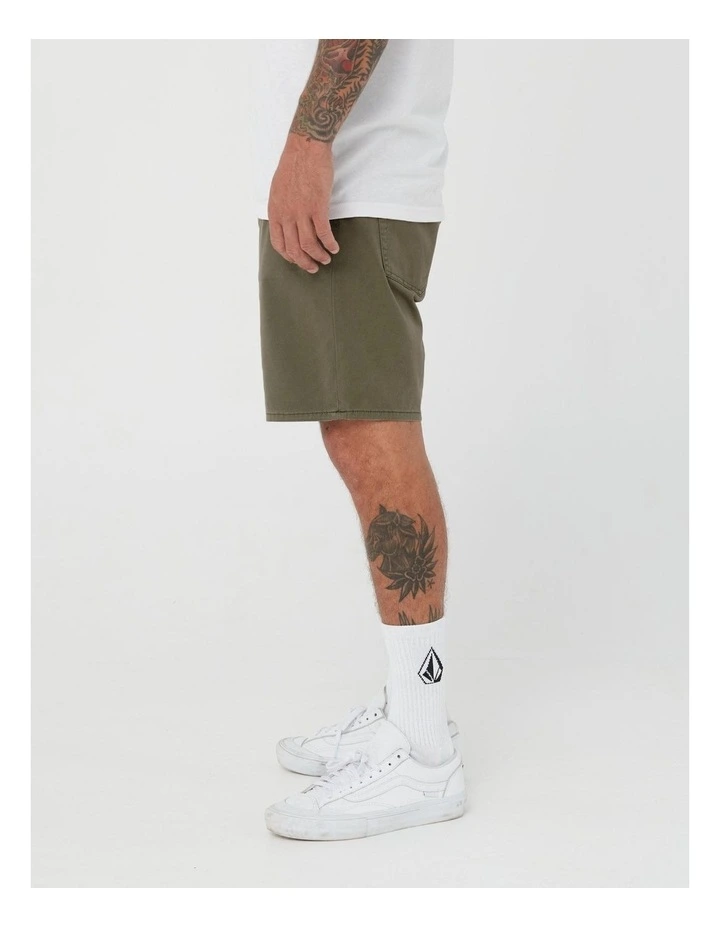 V Kinkade Light Weight Shorts in Green image 4
