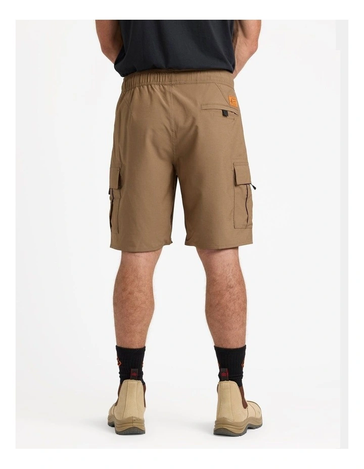 Elastic Waist Hybrid Shorts 20 Inch in Brindle image 2