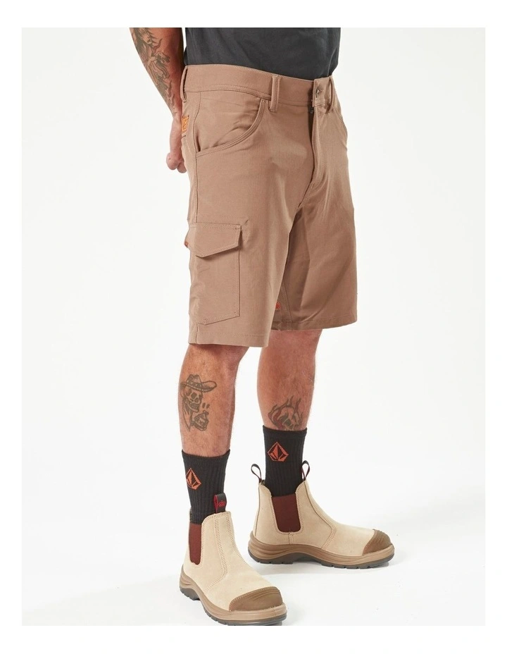 Slab Hybrid Shorts 20 Inch in Beige image 3