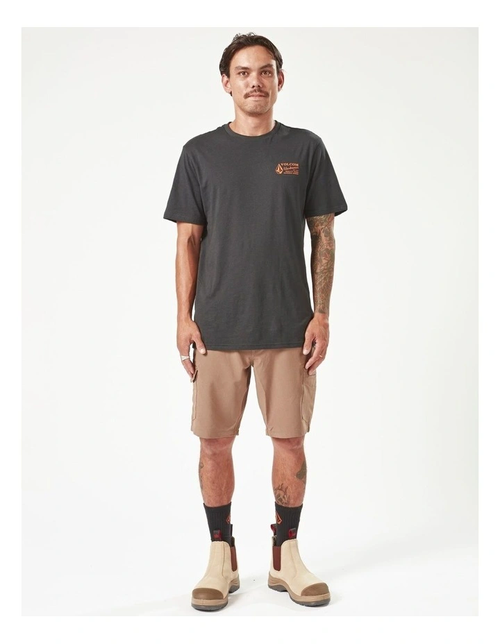 Slab Hybrid Shorts 20 Inch in Beige image 4