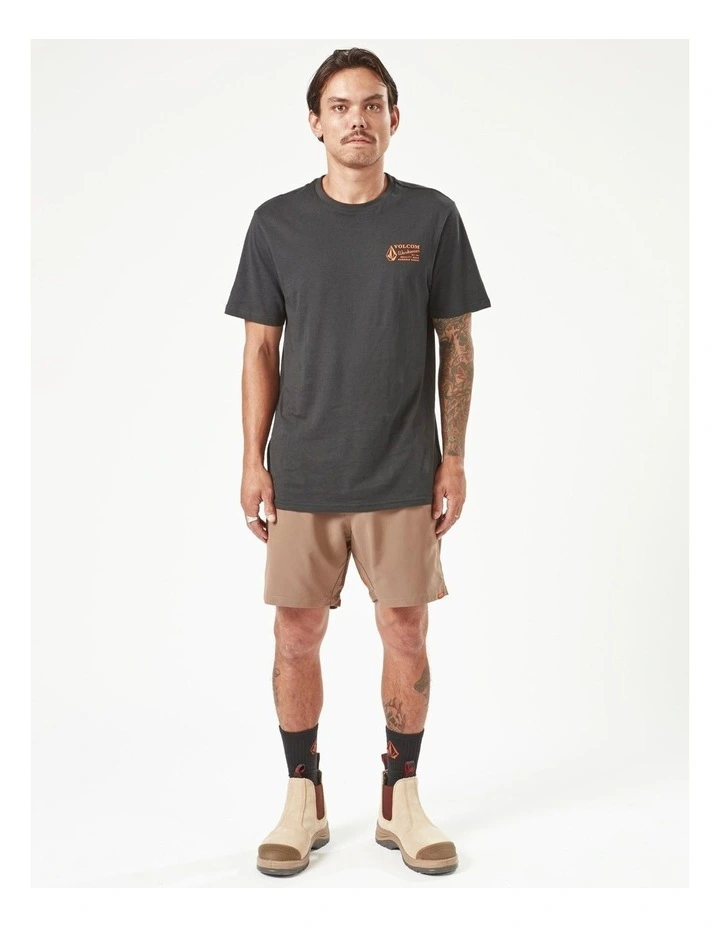 Workwear Rack Waist Shorts in Beige image 4