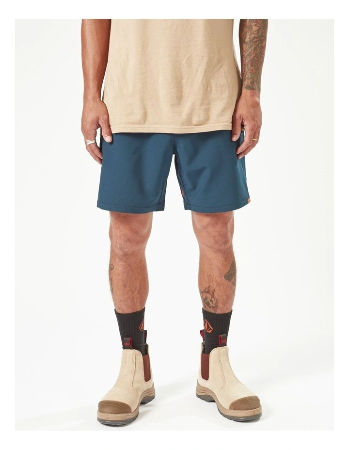 Workwear Rack Waist Shorts in Blue image 1