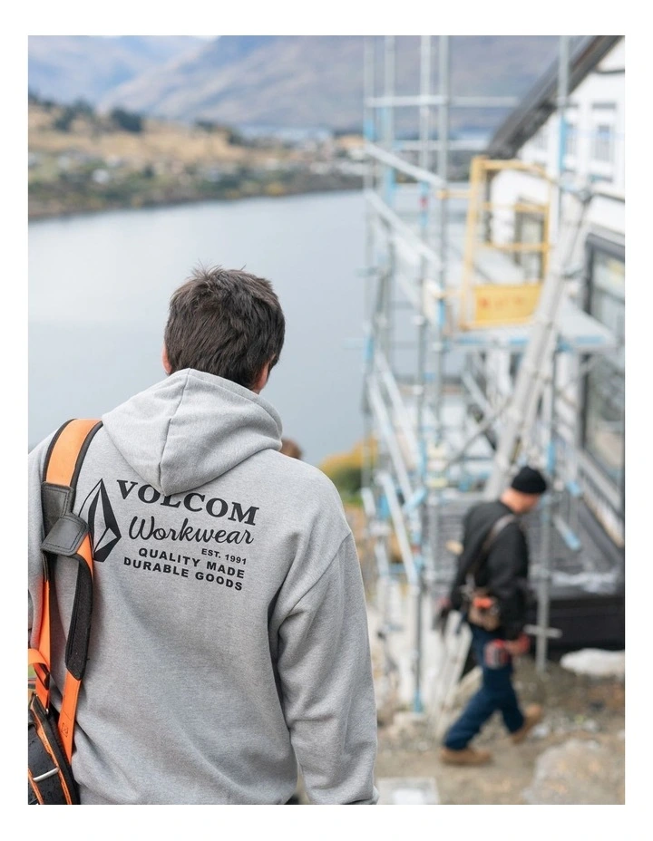Workwear Pullover Hoodie in Grey image 3