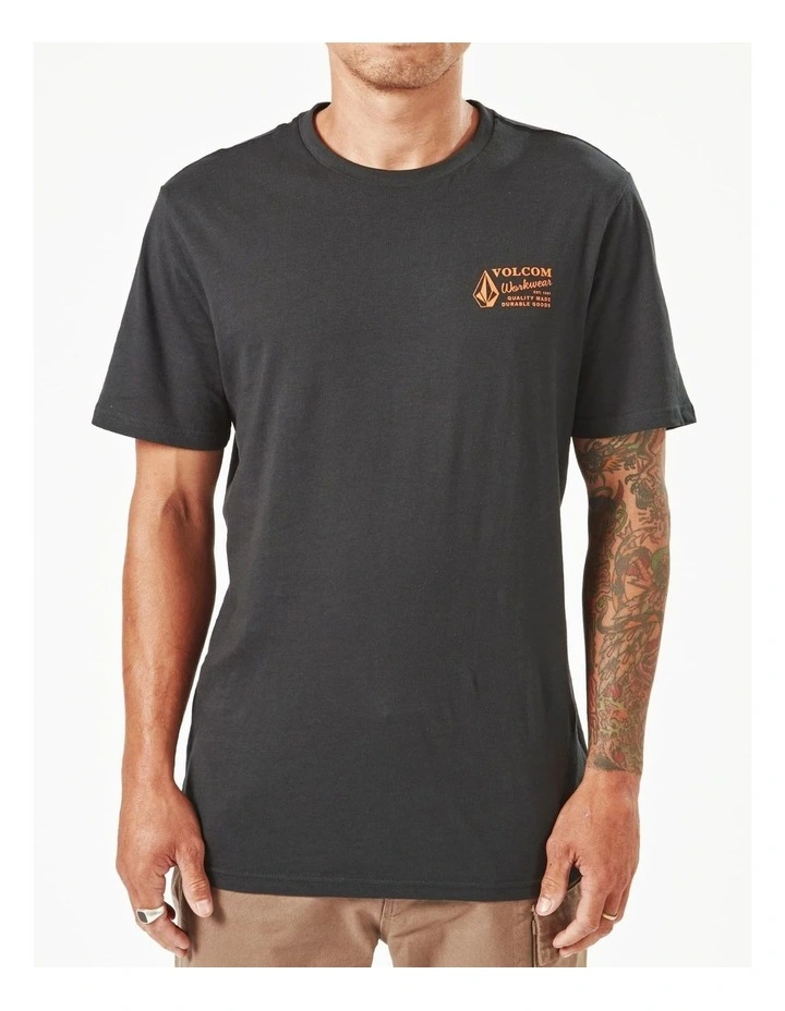 Workwear Short Sleeve T-Shirt in Black image 1