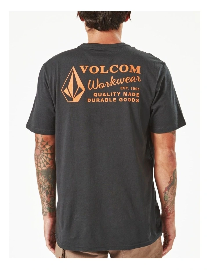 Workwear Short Sleeve T-Shirt in Black image 2