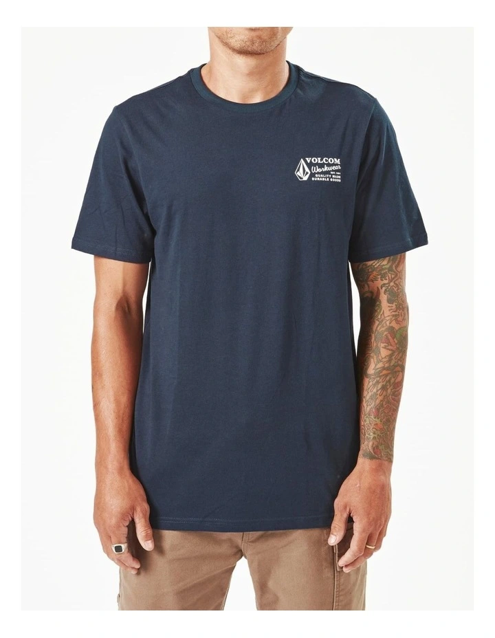 Workwear Short Sleeve T-Shirt in Navy image 1