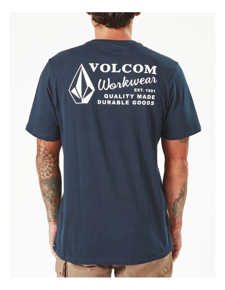 Workwear Short Sleeve T-Shirt in Navy image 2