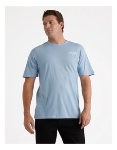 Aus The Early T-Shirt in Slate Blue