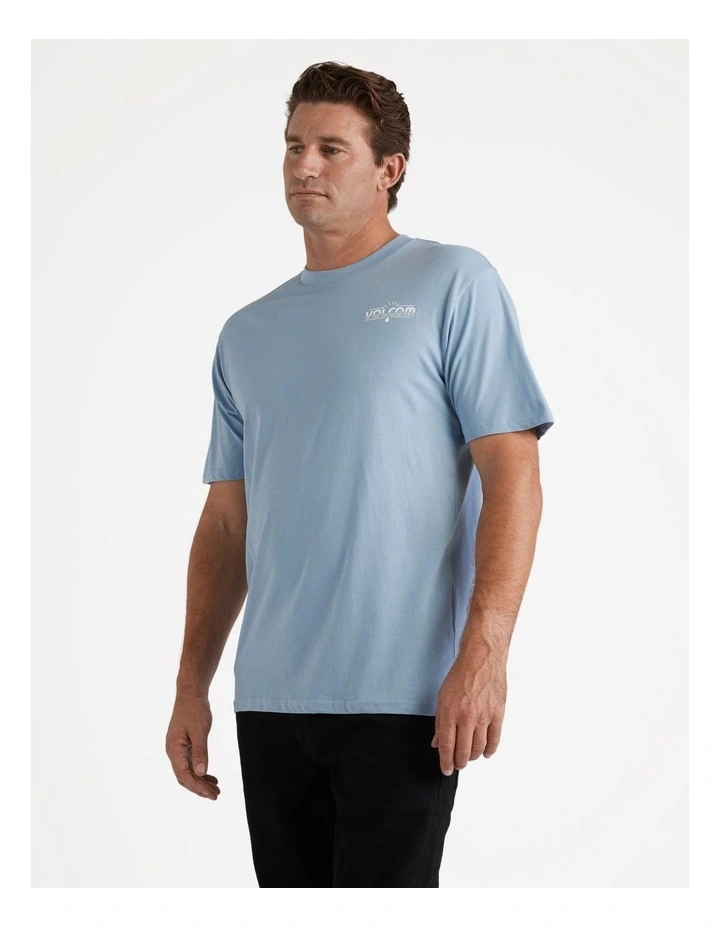 Aus The Early T-Shirt in Slate Blue image 3