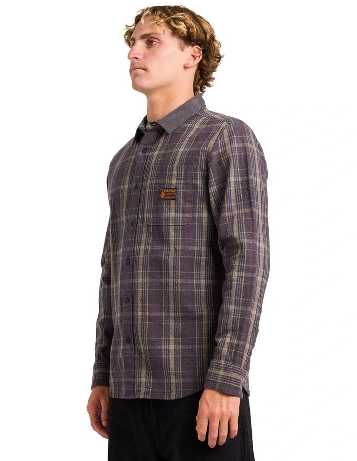 Stonevise Plaid Long Sleeve Shirt Asphalt Black image 3