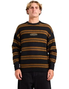Striperstand Crew Neck Knit in Black