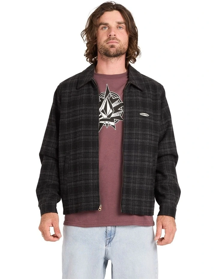 Avoider Garage Jacket in Black Grey image 1