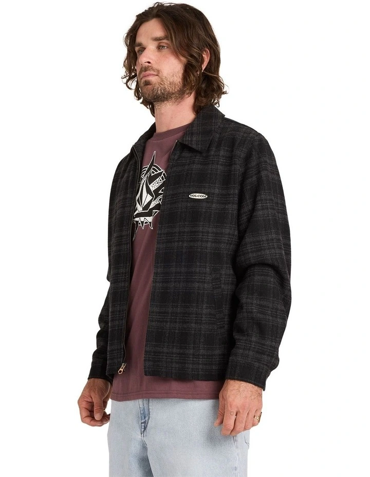 Avoider Garage Jacket in Black Grey image 3