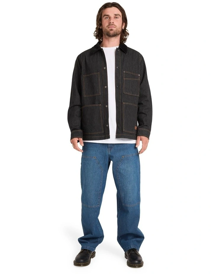 Work Dialed Coach Jacket in Black Stripe image 5