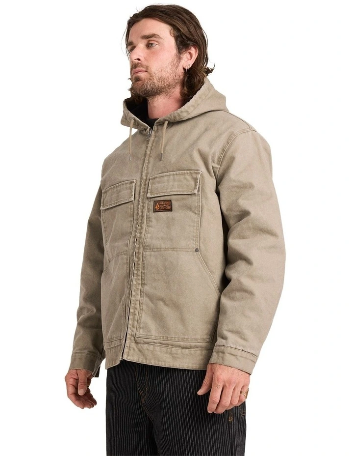 Freshdust Workwear Pullover Hoodie in Brindle image 3