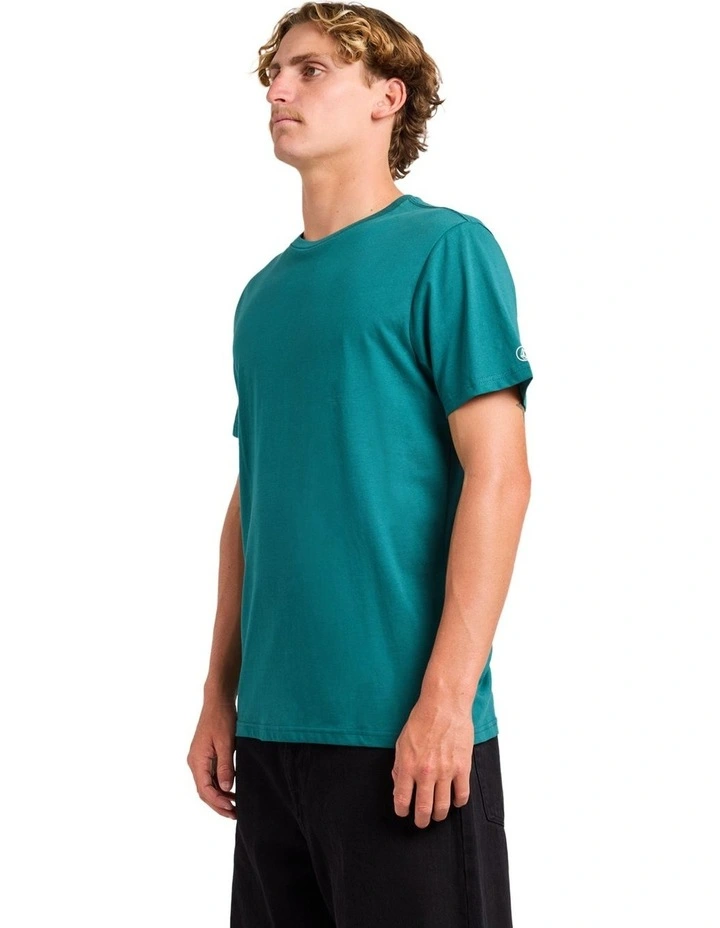 Aus Solid T-shirt in Rifle Green image 3