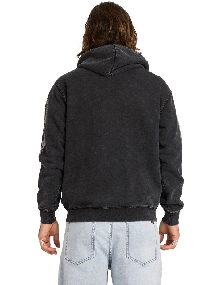 Die By The Stone Zip Up Hoodie in Light Acid Black image 2