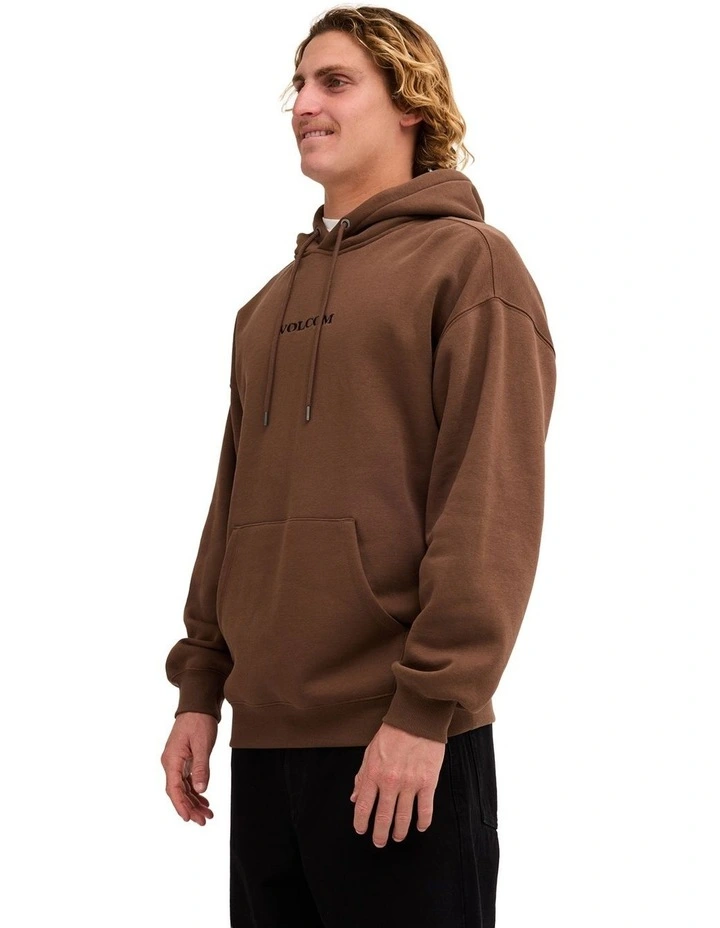 Volcom Stone Pullover Hoodie in Brown Stone image 3
