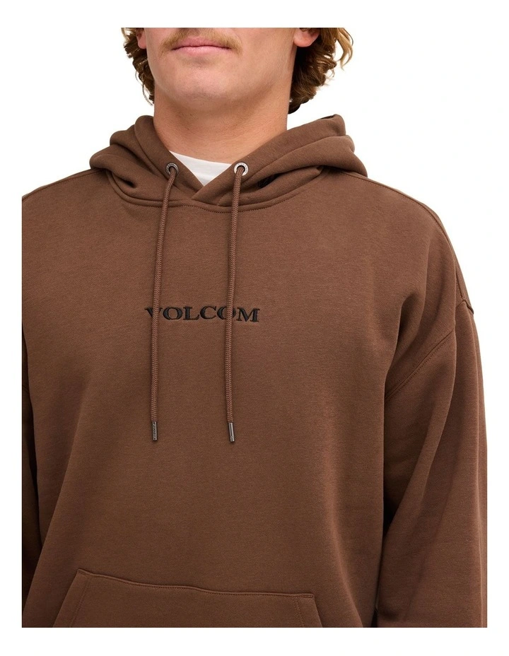 Volcom Stone Pullover Hoodie in Brown Stone image 4
