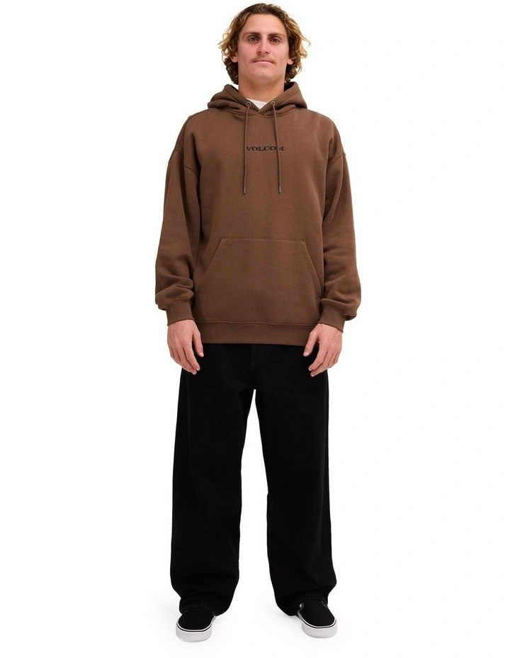 Volcom Stone Pullover Hoodie in Brown Stone image 5